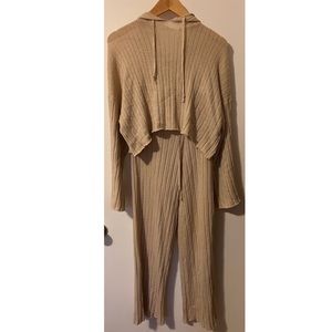 Cream Woven Lounge Set